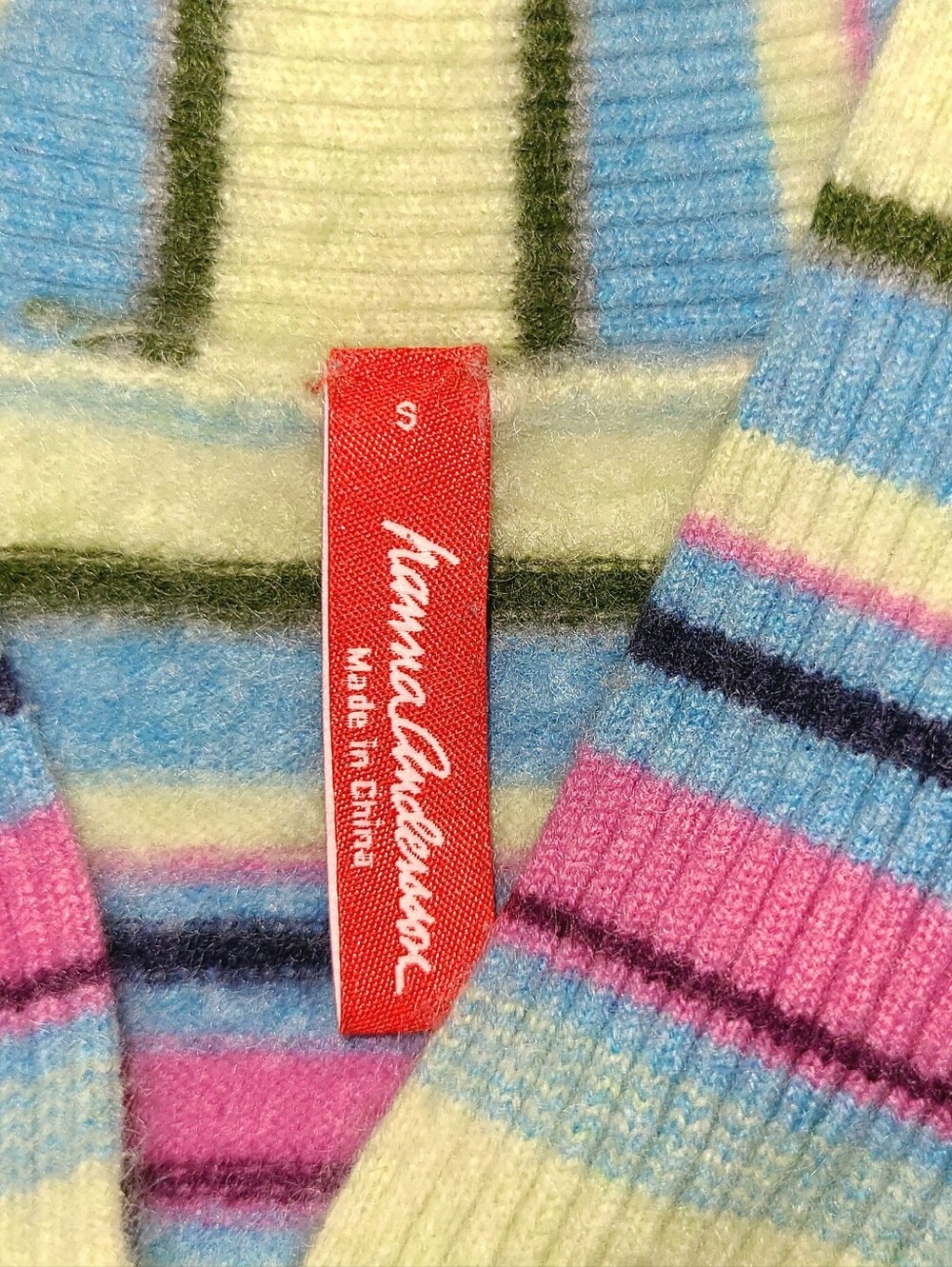 Cottagecore Grandmacore Softgirl Dopamine Dressing Cashmere MultiColor Sweater - Picture 9 of 11
